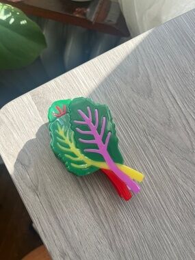 Rainbow Swiss Chard Hair Clip